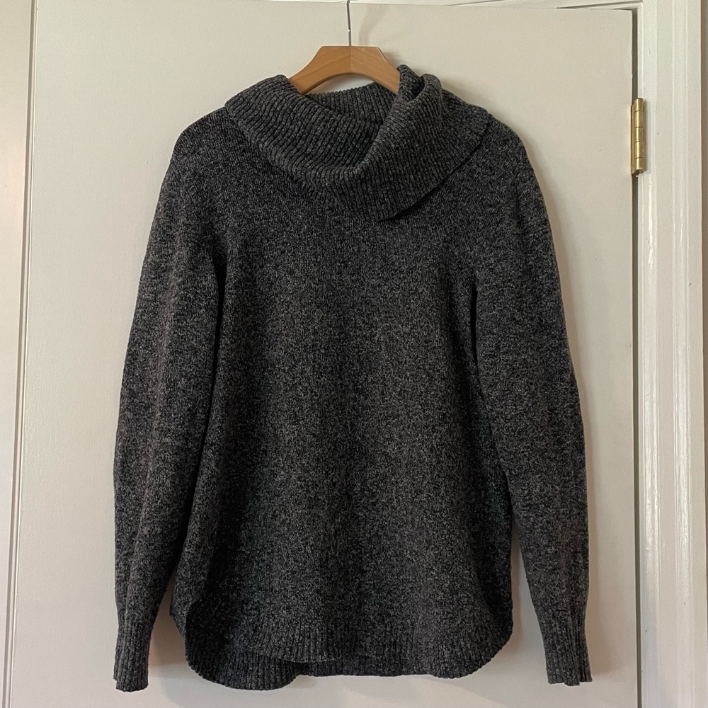 Cozy Gray Women's Turtleneck Sweater